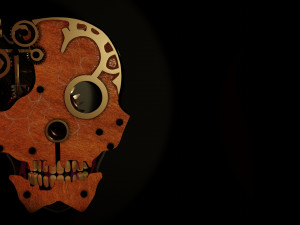 Gear mechanism clockwork stylized as a human skull 3Dモデル
