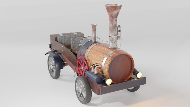 Steamcar Modelo 3D .c4d .max .obj .3ds .fbx .stl .blend 