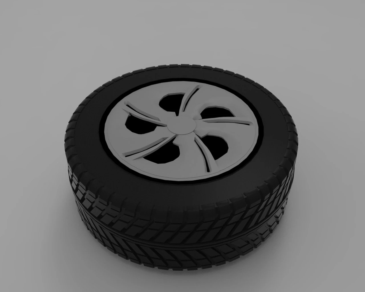 Wheel Honda Civic 2013 3D Model .c4d .max .obj .3ds .fbx .stl .blend
