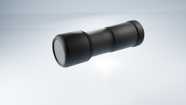 Black flashlight 3D Model .c4d .max .obj .3ds .fbx .stl .blend 
