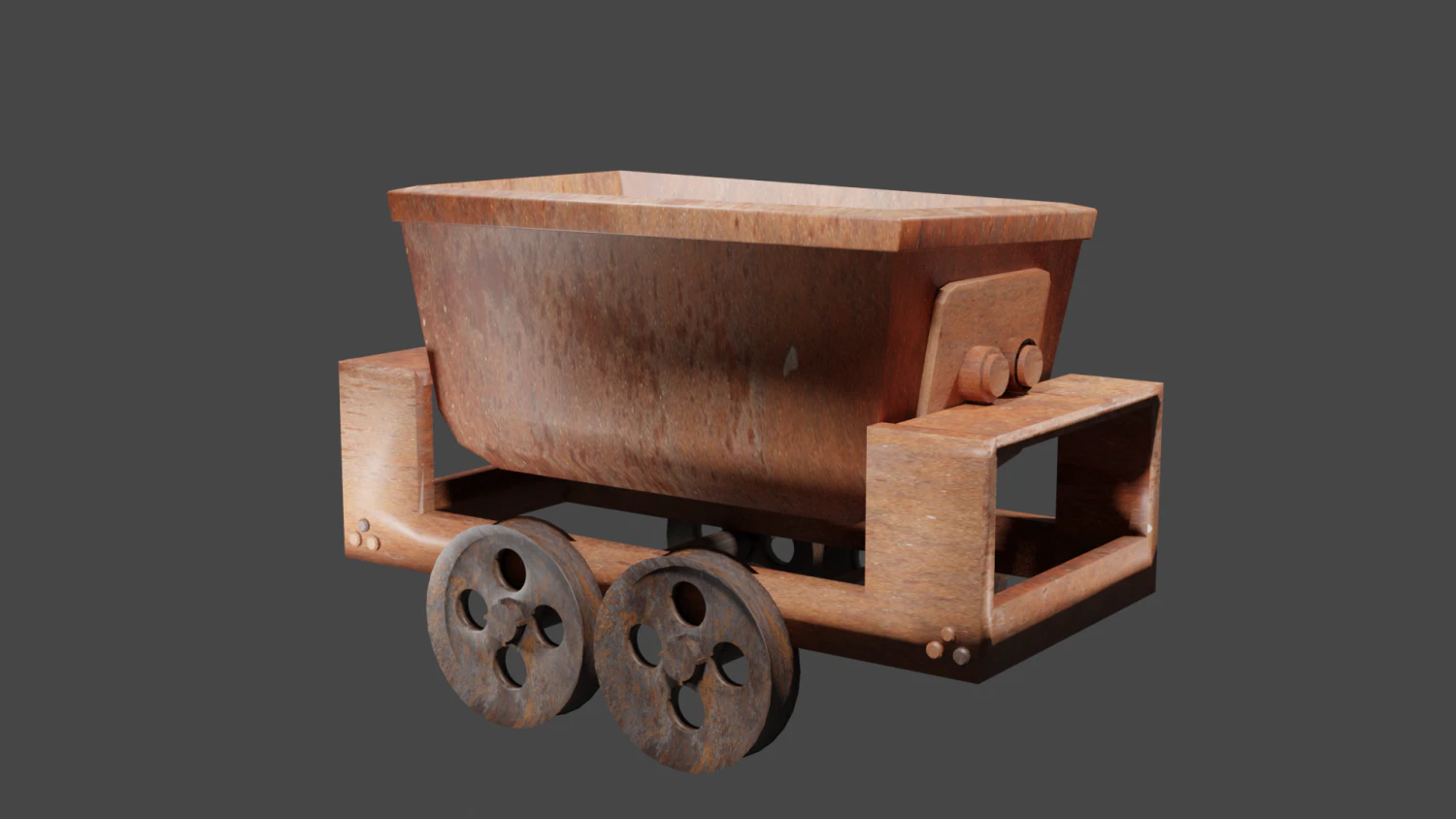 Rusty cart 3D Model .c4d .max .obj .3ds .fbx .stl .blend 