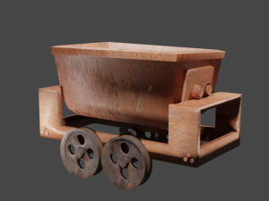 Rusty cart 3Dモデル
