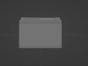 Low poly car battery 3D Model