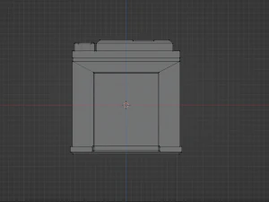 Low poly car battery 3D Model
