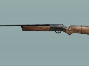 Rifle low-poly Modèle 3D