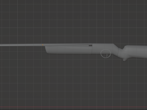 Rifle low-poly Modèle 3D