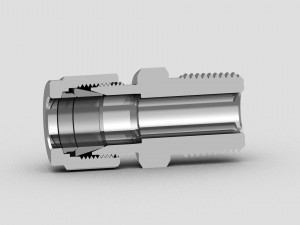 Male NPT Connector Double Ferrule Compression Type Model 3D