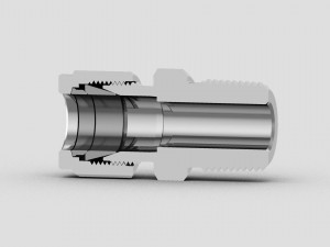 Male NPT Connector Double Ferrule Compression Type Model 3D