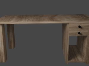 Wood table 3D Model