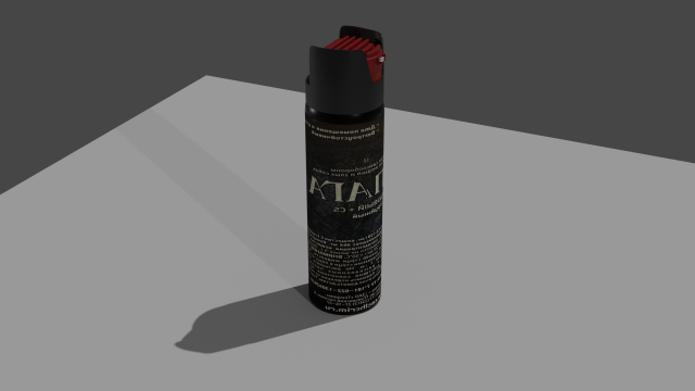 Pepper spray 3D Model .c4d .max .obj .3ds .fbx .stl .blend 