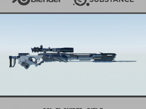 Sci-Fi Sniper-Rifle 3D Model