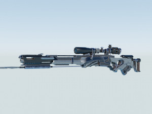 Sci-Fi Sniper-Rifle Modèle 3D