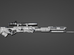 Sci-Fi Sniper-Rifle Modèle 3D