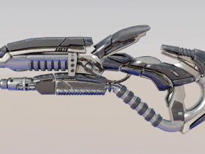 Sci-Fi One-Hand Shotgun 3D Model