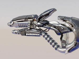 Sci-Fi One-Hand Shotgun 3D Model