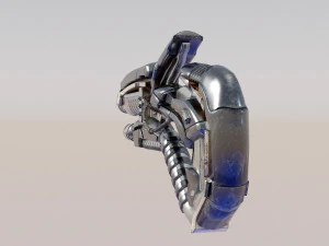 Sci-Fi One-Hand Shotgun 3D Model