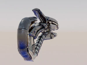 Sci-Fi One-Hand Shotgun 3D Model