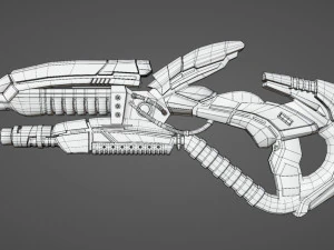 Sci-Fi One-Hand Shotgun 3D Model