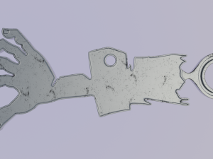 Zombie Hand - Printable 3D Pendant 3Dプリントモデル