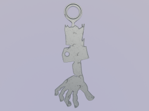 Zombie Hand - Printable 3D Pendant 3Dプリントモデル