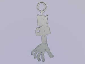 Zombie Hand - Printable 3D Pendant 3D Print Model
