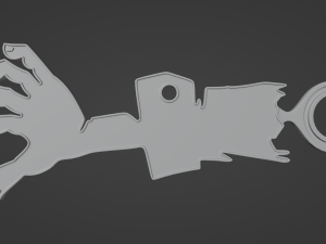 Zombie Hand - Printable 3D Pendant 3Dプリントモデル