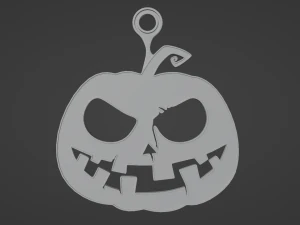 Mad Pumpkin - Printable 3D Pendant 3D Print Model
