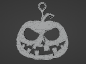 Mad Pumpkin - Printable 3D Pendant Model Cetak 3D