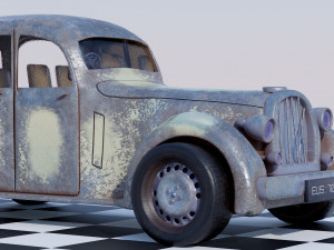 Rover 16 P2 1947 - Old Car Model Model 3D