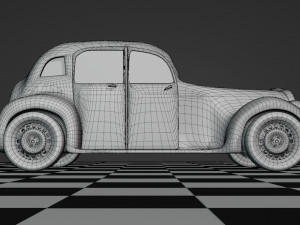 Rover 16 P2 1947 - Old Car Model Model 3D