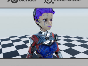 Asymmetric Character - Robotic Parts 3D Модель