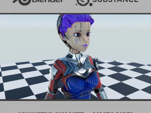 비대칭 캐릭터 - 로봇 부품 3D 모델