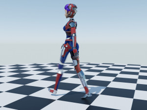 Asymmetric Character - Robotic Parts 3D Model