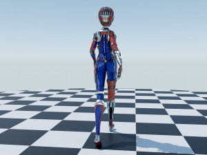 Asymmetric Character - Robotic Parts 3D Model