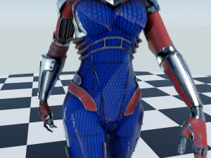 Asymmetric Character - Robotic Parts 3D Model