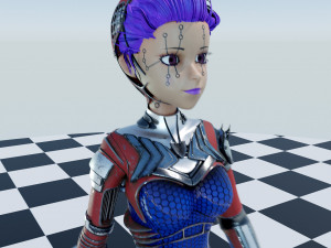 Asymmetric Character - Robotic Parts 3D Model
