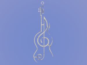 Violin - Printable Pendant Model Cetak 3D
