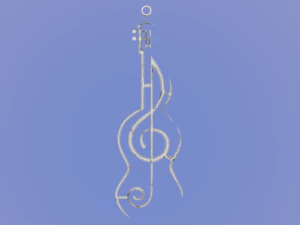 Violin - Printable Pendant 3D Print Model