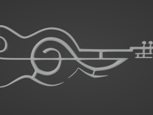 Violin - Printable Pendant Model Cetak 3D