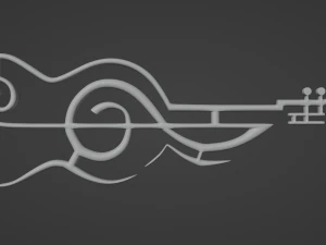 Violin - Printable Pendant 3D Print Model