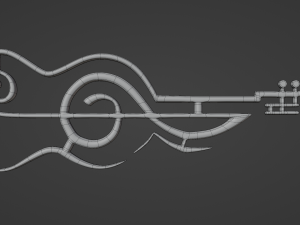 Violin - Printable Pendant Model Cetak 3D