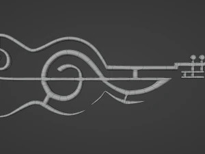 Violin - Printable Pendant 3D Print Model
