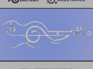 Violin - Printable Pendant 3Dプリントモデル