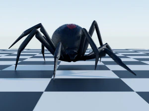 Black Widow - Latrodectus - Walk Cycle 3D Model