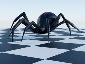 Black Widow - Latrodectus - Walk Cycle 3D Model