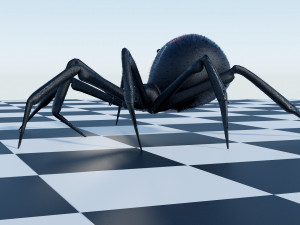 Black Widow - Latrodectus - Walk Cycle 3D Model