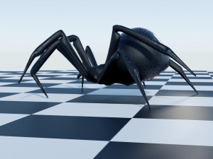 Black Widow - Latrodectus - Walk Cycle 3D Model