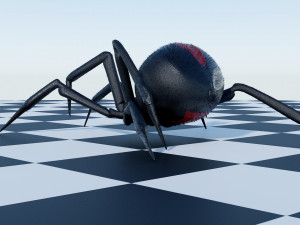 Black Widow - Latrodectus - Walk Cycle 3D Model