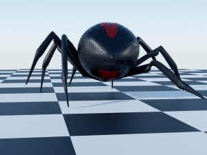 Black Widow - Latrodectus - Walk Cycle 3D Model