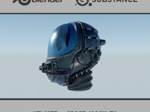 Helmet - Space Mask T1 3D मॉडल